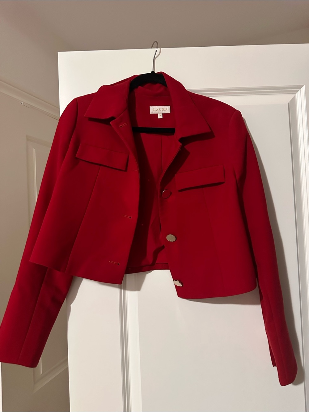 Laura Red Cropped Blazer